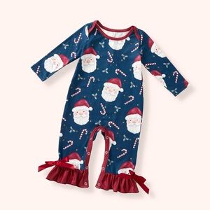 NWT Pete+Lucy Romper Holly Jolly Joy Print